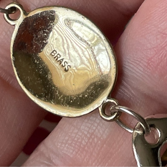 Vintage Robert Lee Morris RLM Studios stamped 925 & brass bracelet toggle clasp - Picture 7 of 10